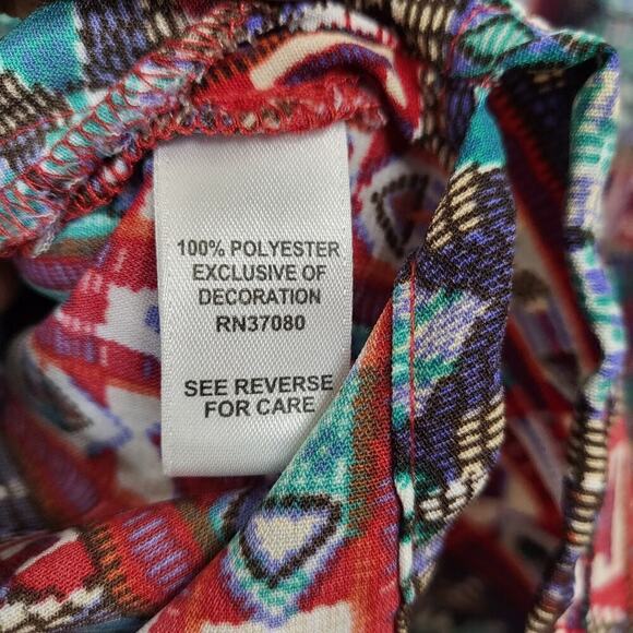 CHICOS Boho Aztec Print with Tassels Size Large - Picture 6 of 7